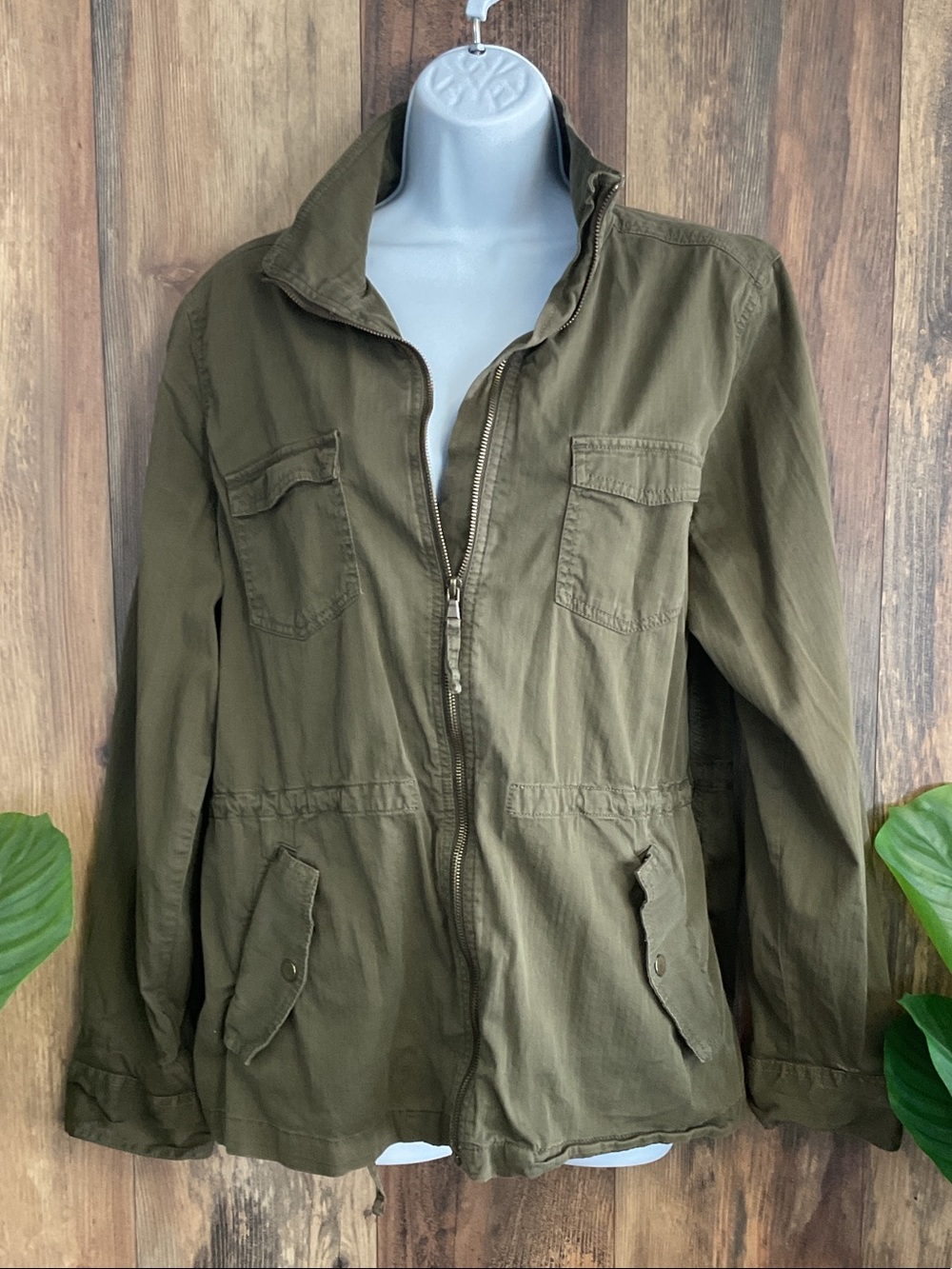 Sonoma Military-Inspired Olive Utility Jacket XL C260